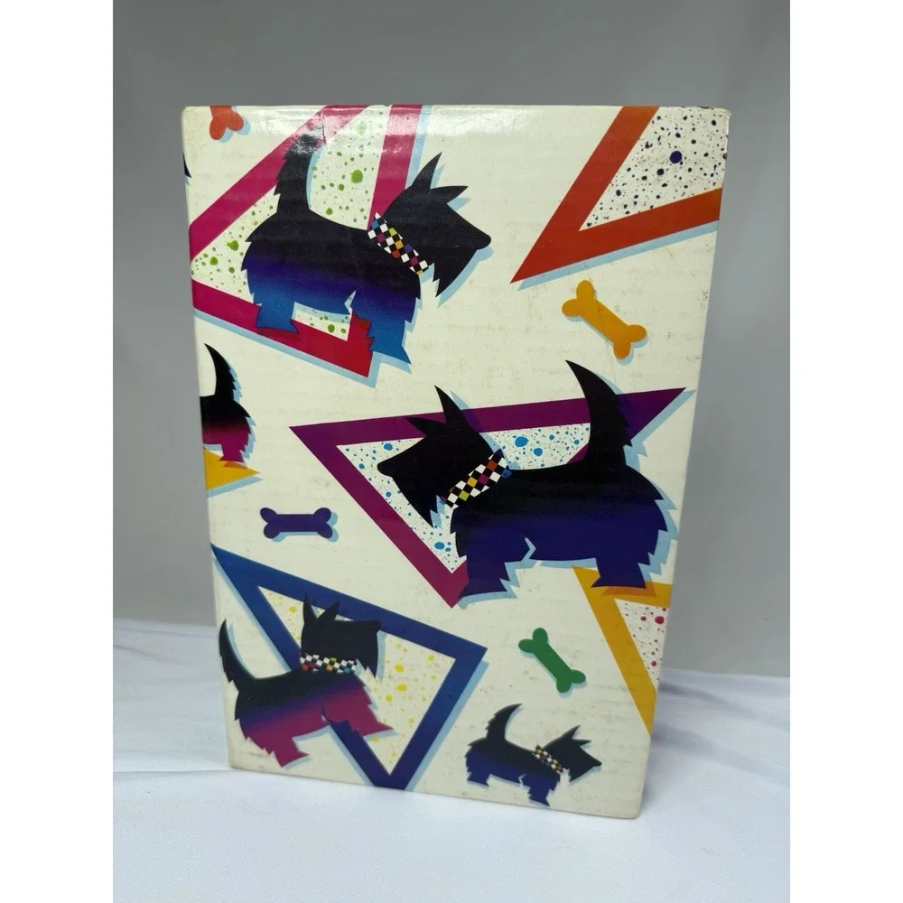 Vintage Lisa Frank Photo Album Binder Scottie Dog Bones Scrapbook 1988